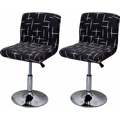 BRAVIX Housse De Tabouret De Bar Extensible, 2Pcs Housse De Chaise Haute Imprimée Pour Bar Couvre De Chaise De Salle À Manger Haute, Protecteur De Siège De Chaise De Salle À Manger (1/3)
