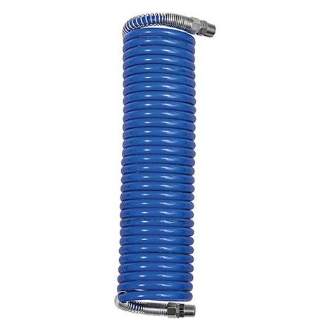RIEGLER Spiralschlauch PA blau AG R 3/8" Verschraubung+Knickschutz 12x9mm 7,5m (1/2)