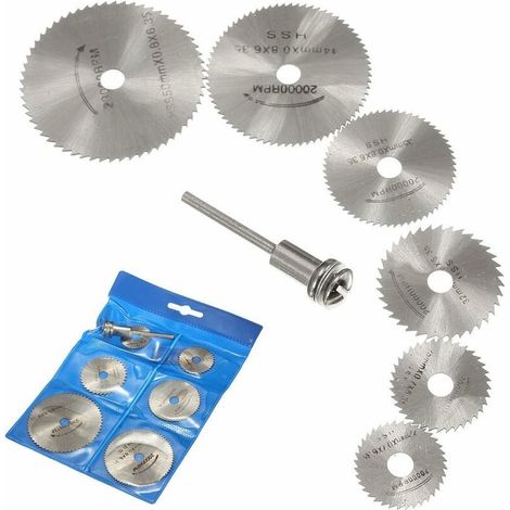 lames pour scie circulaire-Disques de coupe-Coupe de bois-Outil rotatif pour perceuses Dremel-Mandrin rotatif Gauzhuni (6 pièces) Sunflower (1/2)