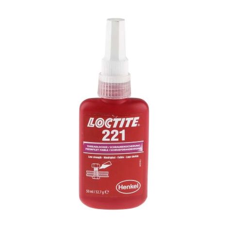 Frein filet Loctite Pourpre Loctite 221, Durcissement 24 h, 50 ml Force : Faible ( Prix pour 1 ) (1/3)
