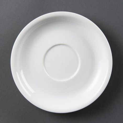Soucoupes Pour Tasses À Cappuccino Blanches Whiteware 160mm (Lot de 12) - Ref CB463 - Olympia (1/5)