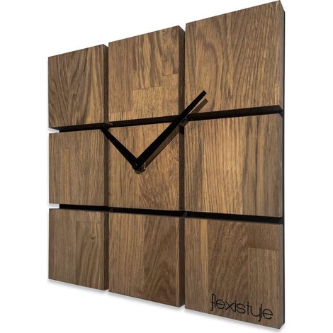 Reloj de pared Harmony de madera, 30 cm, marrón (1/5)
