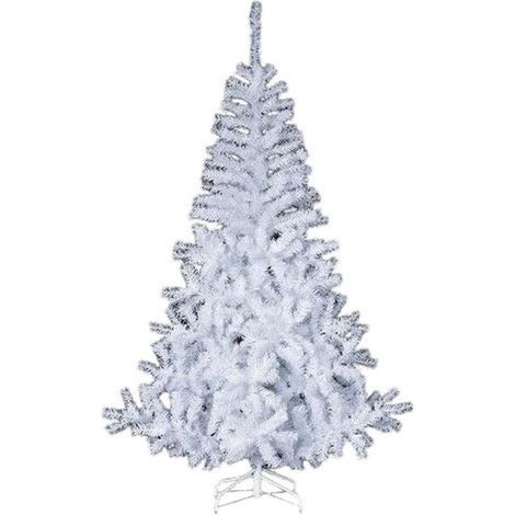 Lichterkette und Weihnachten – Weißer Weihnachtsbaum 1,50 m – 320 PVC- und Metallzweige – Kunststoffständer – Einfache 2-teilige Montage – Durchmesser 78 cm (1/5)