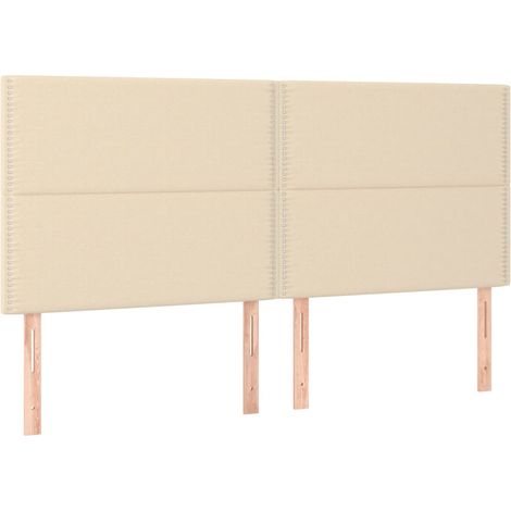 Maison Exclusive - Cabecero de cama de tela color crema 180x5x118 (1/5)