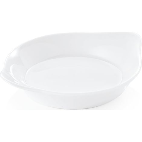 Plat à gratin ovale blanc Ø 13 cm avec poignées - Was Germany