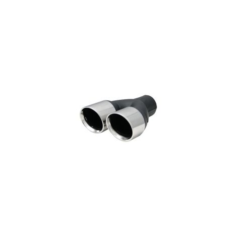 Embout echappement en inox double rond pour sortie 45-60 mm