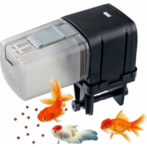Automatic Aquarium/Fish Food Dispenser, Multifunctional Adjustable Fish Dispenser Digital Timer, Cap (1/3)