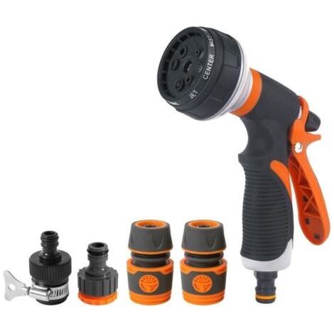 FENOPLASTICAPistolet Arrosage, Embout Tuyau Jardin, Pistolet Arrosoir Haute Pression 8 Modes D'Arrosage Réglable Avec 4 Interface Pour Le Lavage Des Voitures Jardins Plantes Animaux Domestiques (1/4)
