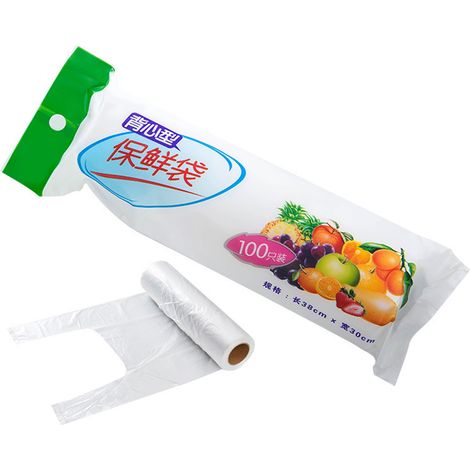 100 Rouleaux Sacs congélation,Zipper,PE alimentaire,Épais,Légumes fruits,Cuisine（Q3 : Nouveaux produits pour le mois d'août） (1/5)