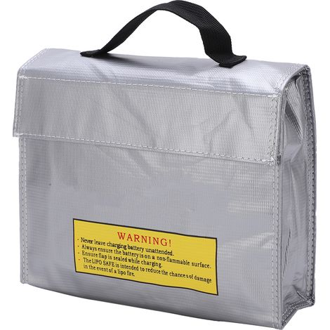 Sac de sécurité anti-explosion pour batteries lithium, protection contre le feu et les radiations, pour divers types de batteries (Grand modèle) (1/5)