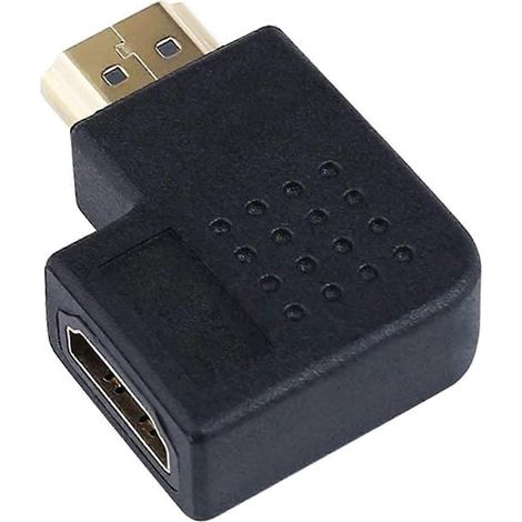Connecteur de Prolongation HDMI 90° Droite pour Téléviseurs - Compatible avec Câbles HDMI