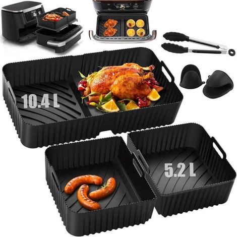 Stampo in silicone - MARSEE - Set da 3 - Riutilizzabile - Antiaderente - Compatibile con Ninja Foodi AF500EU (1/4)