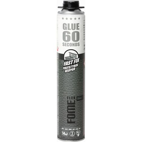 Schiuma adesiva poliuretanica FOME FLEX Fast Fix – presa rapida 60 s, bassa espansione, incollaggio e isolamento – 850 ml (1/5)