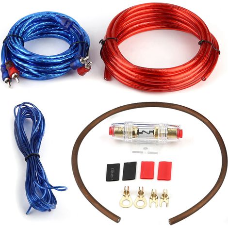 Kit Installation Câble Ampli Subwoofer Auto avec Fusible, Fil Haut-parleur Voiture (1/3)