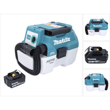 Aspiratore a batteria Makita DVC 750 LF1 LXT 18 V 67 mbar 7,5 l senza spazzole + 1x batteria ricaricabile 3,0 Ah - senza caricabatterie