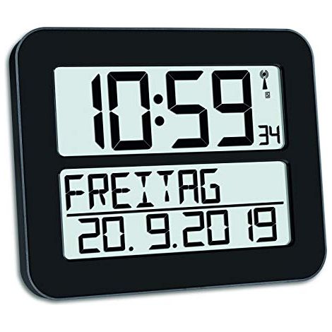 TFA 60,4512.01-Orologio da parete nero (1/4)