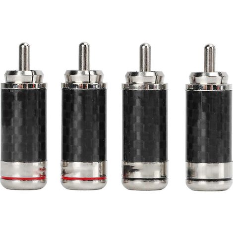 Lot de 4 câbles audio/vidéo RCA métalliques avec adaptateur jack, transmission de signal puissante, connecteur haut-parleur, longueur 40 m. (1/4)