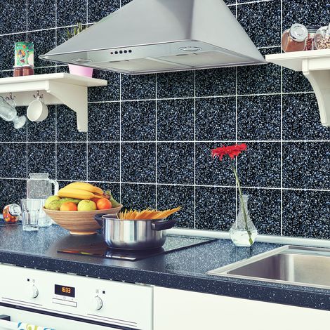Sticker Mural Carrelage adhésif Cuisine Salle de Bain - 60 STICKERS CARRELAGES TERRAZZO BATIAS - 60stickers10x10cm (1/5)