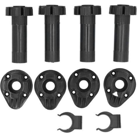 GLOGLOW Pieds D'Armoire Réglables Noirs, Positionnement à 4 Trous, Hauteur Réglable avec de Légères Torsions, Solides et Stables, pour Meubles de Placard, canapé et Armoire (1/5)