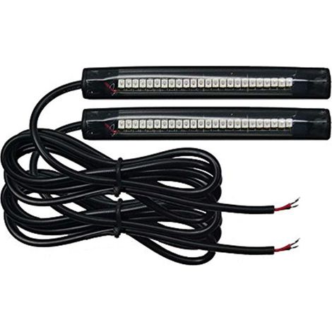10cm 24led pvc LED Indicators Strip Universal Motorbike Rear Amber Turn Signal Indicator Blinker Light 12v, Pack of 2 (1/5)