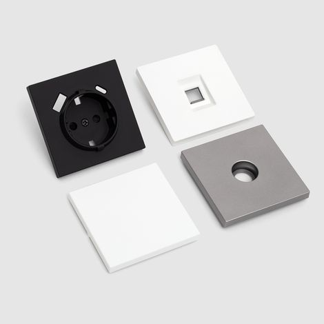 Teclas y Tapas para Mecanismos Luxe 990 Gris Antracita Satélite + TV