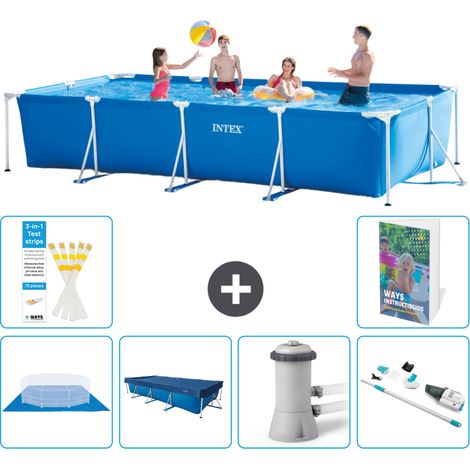 Rechteckiger Frame Pool - 450x220x84 cm - 7-teilig S94