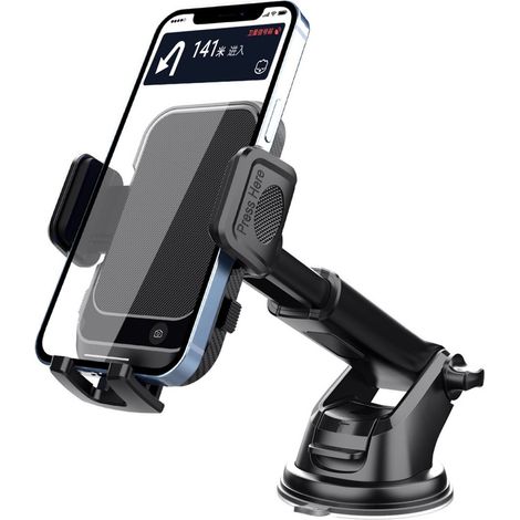 Support de téléphone de voiture à ventouse réglable et puissante - bras extensible - compatible avec toutes les voitures