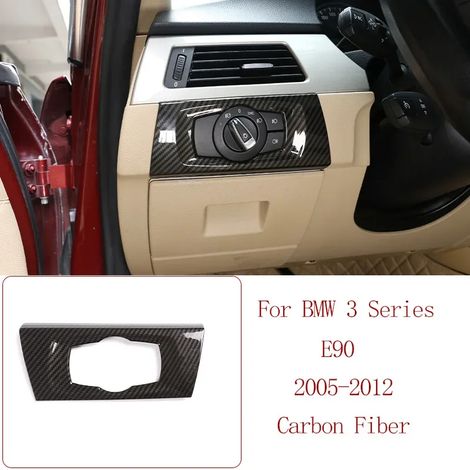 -28 Convient aux BMW Série 3 E90 2005-2012. Garniture décorative intérieure en fibre de carbone pour tableau de bord, console, levier de vitesse et poignées de porte. (1/4)