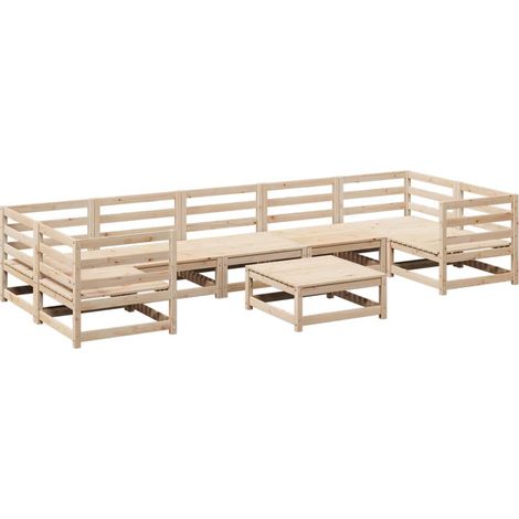 Maison Exclusive - 8-tlg. Garten-Sofagarnitur Massivholz Kiefer