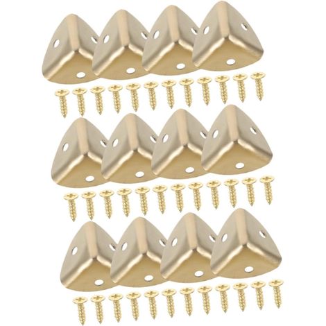 12 protège-coins décoratifs, inox, pour meubles et coffrets (1/5)