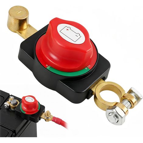 12-48V Circuit Breaker Battery, Adjustable 180° Disconnect Switch for Car, Adjustable Circuit Cuts 180° Waterproof, Adjustable Isolator Battery Switch for Cars (1/5)