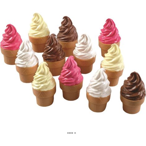 Glace assortie en pot en lot de 12 en Plastique soufflé H 100x60 mm (1/3)