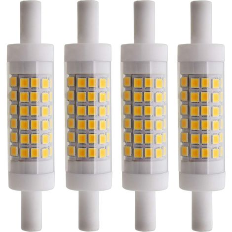 R7S 5W 78mm Keramik-LED-Lampen 60 SMD2835 Warmweiß 3000K 500lm Nicht kompatibel mit Dimmschaltern (4er-Pack)