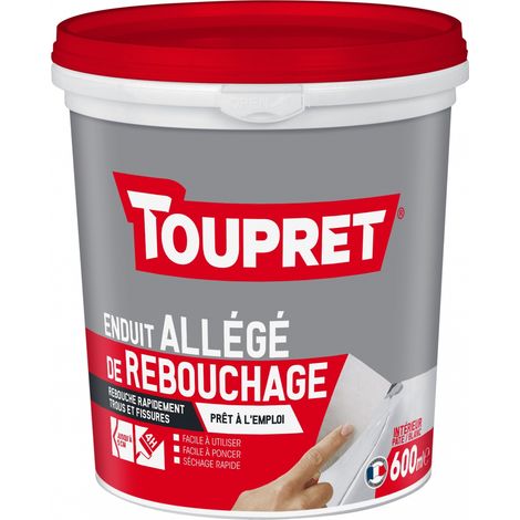 Toupret – Enduit de rebouchage intérieur 600ml – Séchage rapide – Prêt à l'emploi – Pour fissures jusqu'à 5 cm