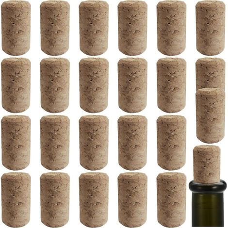 24 bouchons liège, bois, étanches, pour bouteilles et bocaux (1/5)
