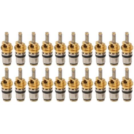 20pcs Tic de noyau de soupape à haute pression pour la plupart des pneus de climatisation de voiture automobile Remplacement de pneu Remplacement de Peugeot