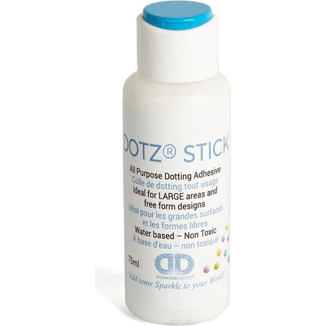 Diamond Dotz DDA-032 Freestyle - Colla a base d'acqua per incollare le pietre Diamond Dotz su legno, vetro, metallo e tessuti, asciugatura trasparente. (1/2)