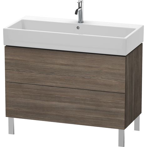 Mobiletto Duravit L-Cube Vanity da 98,4 x 45,9 cm, 2 cassettoni, per Vero Air 235010, colorazione: Pino Terra Decor Pine Terra - LC677805151 (1/4)
