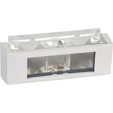 Legrand 031614 Marco Mosaic 6 módulos - para todas las molduras y zócalo h.20 dlplus - Blanco
