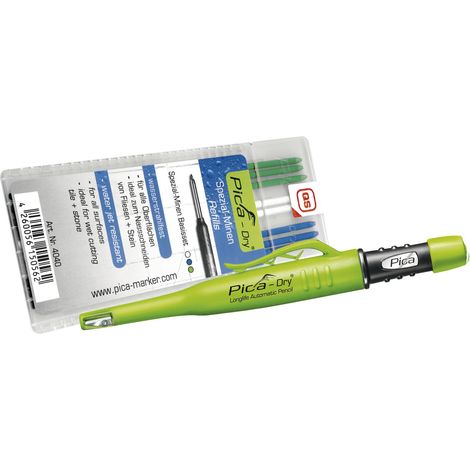 Pica Tieflochmarker Set, Pica Dry graphit + Ersatzminen wasserstrahlfest