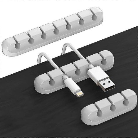 Clips de câble, système de gestion des câbles, support de câble auto-adhésif pour organiser les câbles USB/d'alimentation-AquaForge (1/5)