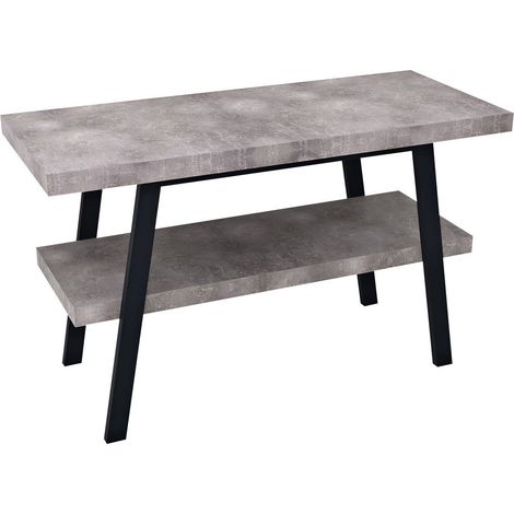 Table lavabo TWIGA 110x72x50 cm, noir mat/Ciment