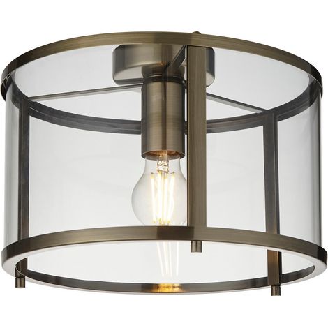Endon Hopton Lampada da soffitto decorativa a incasso in ottone anticato (1/5)