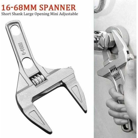 Clé à molette réglable - Ultra fine - 16-30 mm - Acier au carbone - Surface spéciale - Une pièce (1/5)