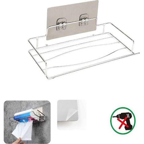ÉTAGÈRE MURALE ADHÉSIVE, ORGANISEUR, PORTE-SERVIETTES, SALLE DE BAIN, CUISINE 03496 (1/2)