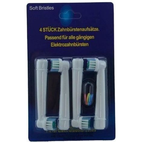 16 pièces Têtes de remplacement pour brossettes de brosse à dents électrique compatibles avec Oral B New (1/4)