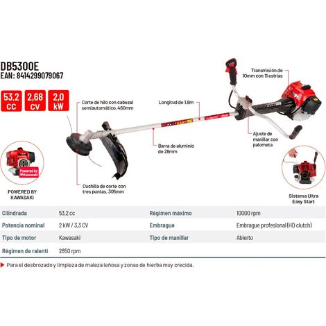 Débroussailleuse de jardin Bellota Ultra Easy Start 53,2 CC DB5300E