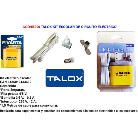 Kit Escolar de Circuito Eléctrico Talox