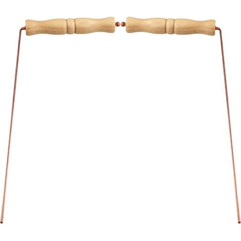 Kit de Tiges Radiesthésie en Cuivre avec Poignées en Bois Naturel pour Divination