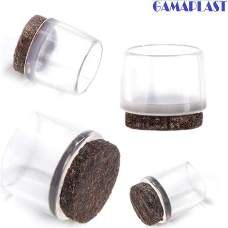 PUNTALE ESTERNO IN PVC TRASPARENTE CON FELTRO  DIAMETRO 12 MM
